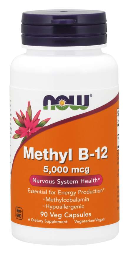 Methyl B-12, 5000mcg - 90 vcaps - NOW Foods