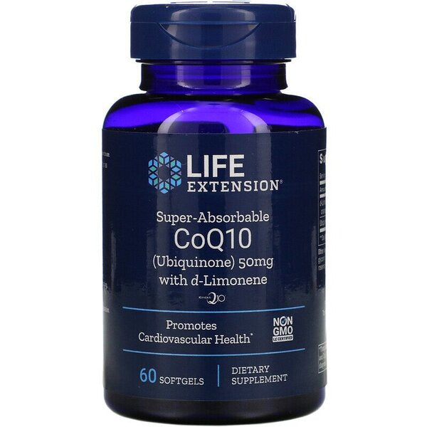 Super Absorbable CoQ10 with d-Limonene, 50 mg - 60 Softgels - Life Extension