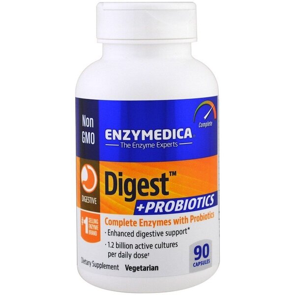 Digest + Probiotics - 90 caps - Enzymedica