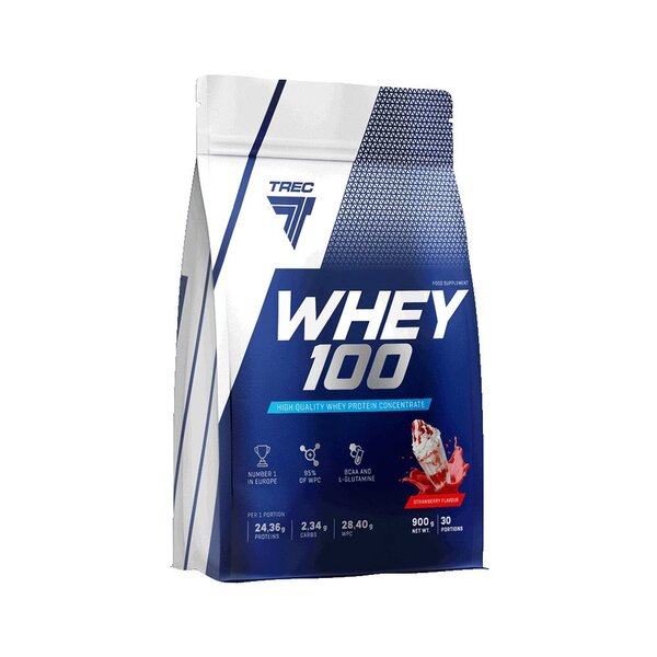 Whey 100 (Bag), Vanilla - 900 grams - Trec Nutrition