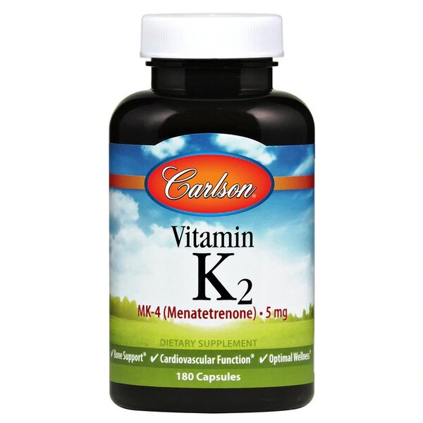 Vitamin K2 MK-4, 5mg - 180 caps - Carlson Labs