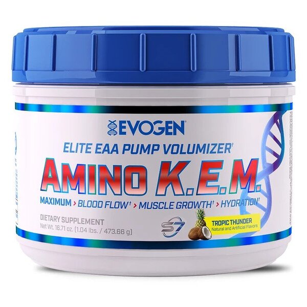 Amino K.E.M. EAA, Tropical Thunder - 464 grams - Evogen