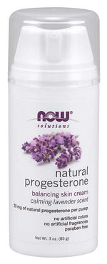 Natural Progesterone Balancing Skin Cream with Lavender - 85 grams - NOW Foods