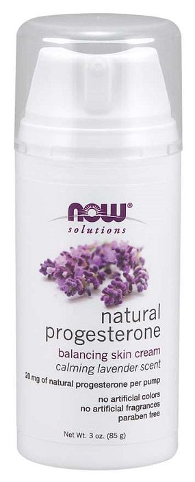 Natural Progesterone Balancing Skin Cream with Lavender - 85 grams - NOW Foods