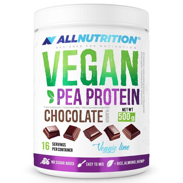 Vegan Pea Protein, Chocolate - 500 grams - Allnutrition