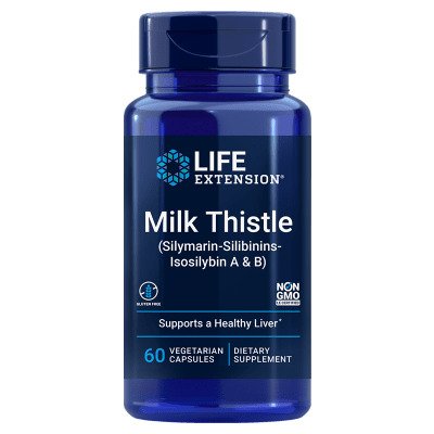 Milk Thistle, Silymarin-Silibinins-Isosilybin A & B - 60 vcaps - Life Extension