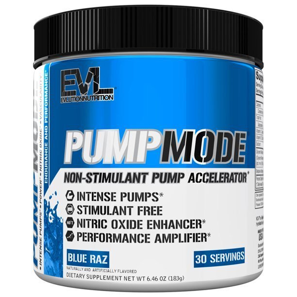 PumpMode Powder, Blue Raz - 183 grams - EVLution Nutrition