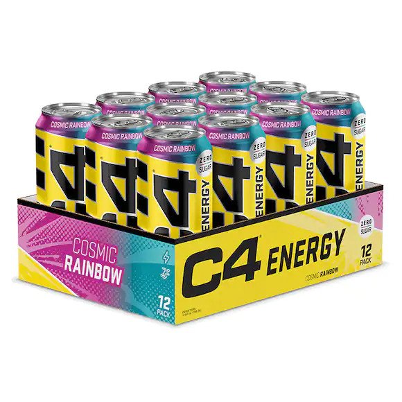 C4 Explosive Energy Drink, Cosmic Rainbow - 12 x 500 ml. - Cellucor