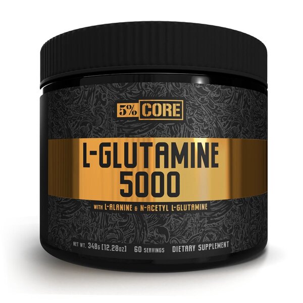 L-Glutamine 5000 - Core Series, Unflavoured - 348 grams - 5% Nutrition