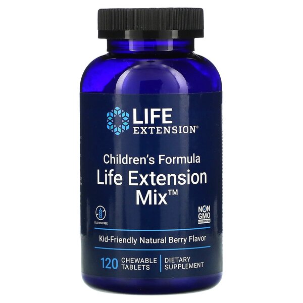 Children's Formula Life Extension Mix, Natural Berry - 120 chewable tabs - Life Extension