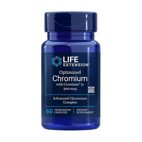 Optimized Chromium with Crominex 3+, 500mcg - 60 vcaps - Life Extension