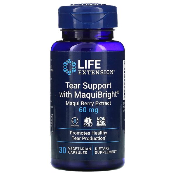 Tear Support with MaquiBright (Maqui Berry Extract), 60mg - 30 vcaps - Life Extension
