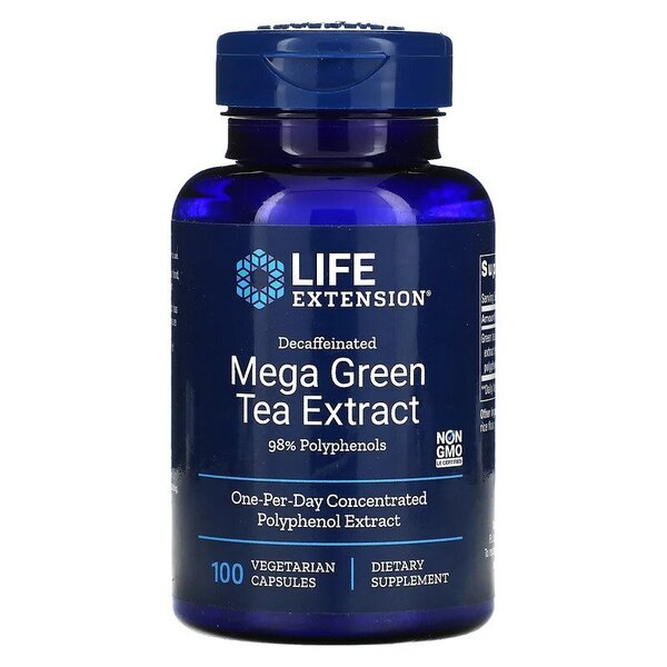 Mega Green Tea Extract - 100 vcaps - Life Extension