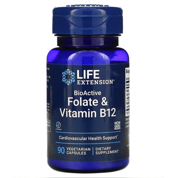 BioActive Folate & Vitamin B12 - 90 vcaps - Life Extension