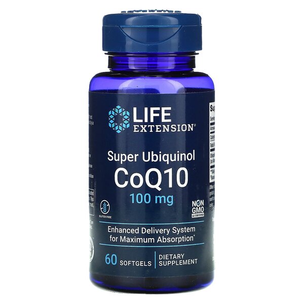 Super Ubiquinol CoQ10, 100mg - 60 softgels - Life Extension