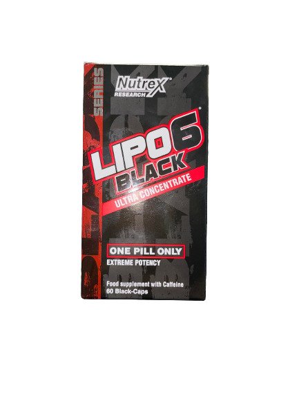 Lipo-6 Black Ultra Concentrate, Extreme Potency - 60 black caps - Nutrex