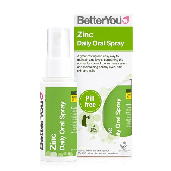 Zinc Daily Oral Spray, Natural Lemon & Lime - 50 ml. - BetterYou
