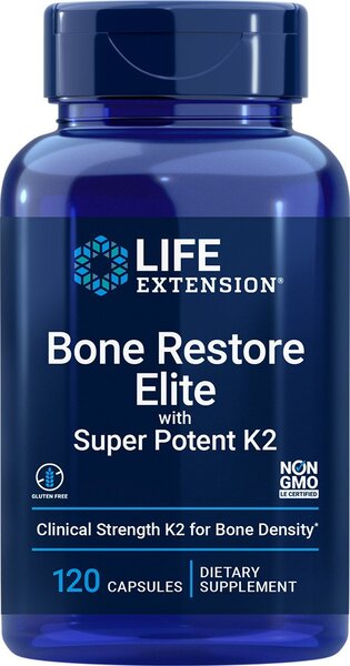 Bone Restore Elite with Super Potenet K2 - 120 caps - Life Extension