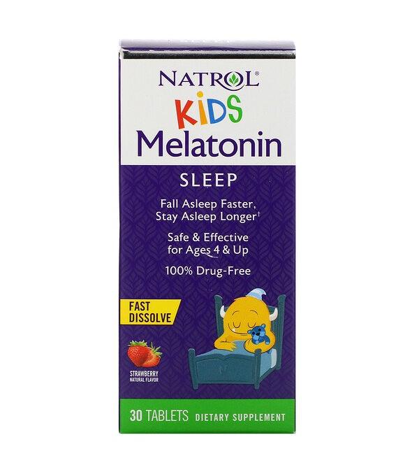 Kids Melatonin, Strawberry - 30 tablets - Natrol