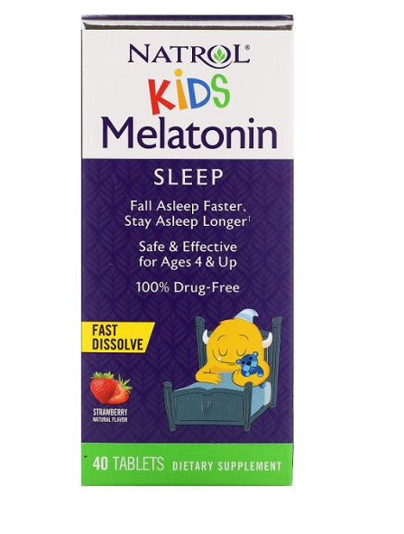 Kids Melatonin, Strawberry - 40 tablets - Natrol