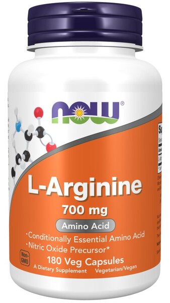 L-Arginine, 700mg - 180 vcaps - NOW Foods