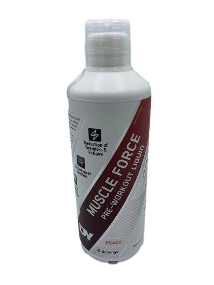 Muscle Force Liquid Pre-Workout, Peach - 500 ml. - Dorian Yates