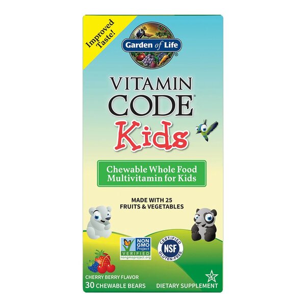 Vitamin Code Kids (Chewable Whole Food Multivitamin For Kids), Cherry Berry - 30 chewable bears - Garden of Life