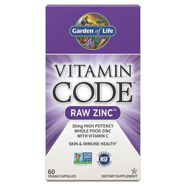 Vitamin Code Raw Zinc - 60 vegan caps - Garden of Life