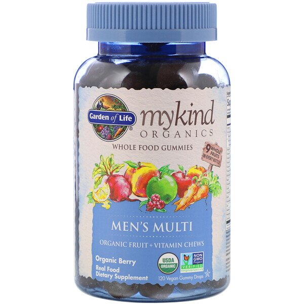 Mykind Men's Multi Gummies, Berry - 120 vegan gummy drops - Garden of Life