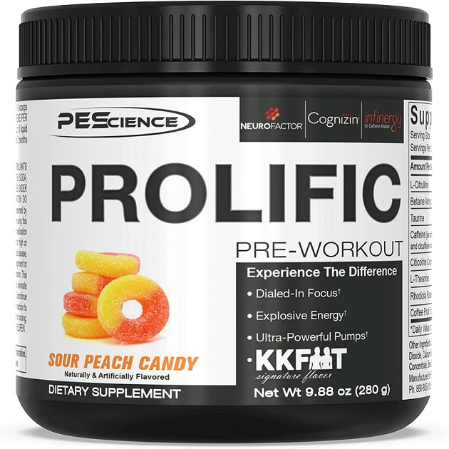 Prolific, Sour Peach Candy - 280 grams - PEScience