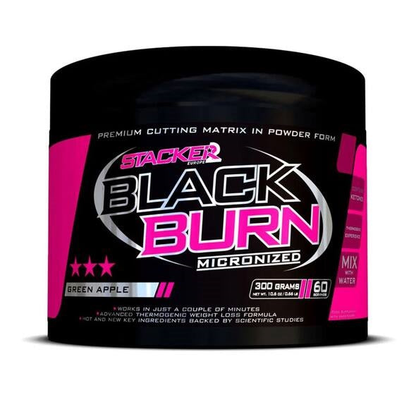 Black Burn Micronized, Green Apple - 300 grams - Stacker2 Europe