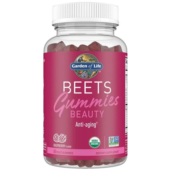 Beauty Beets Gummies, Raspberry - 60 fruit gummies - Garden of Life