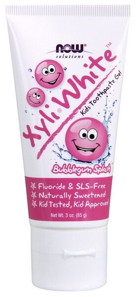 XyliWhite Kids, Bubblegum Splash - 85 grams - NOW Foods