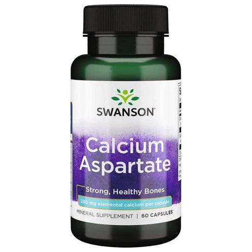 Calcium Aspartate, 200mg Elemental Calcium - 60 caps - Swanson