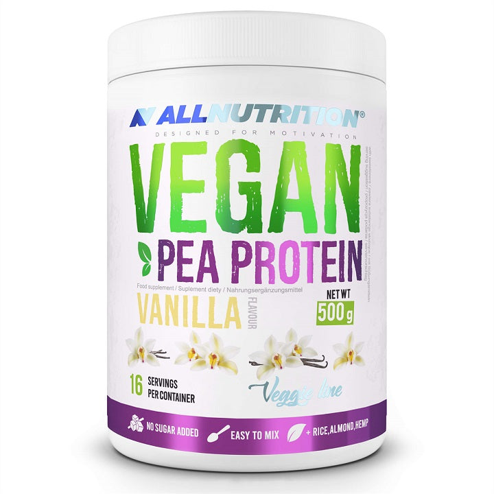 Vegan Pea Protein, Vanilla - 500 grams - Allnutrition