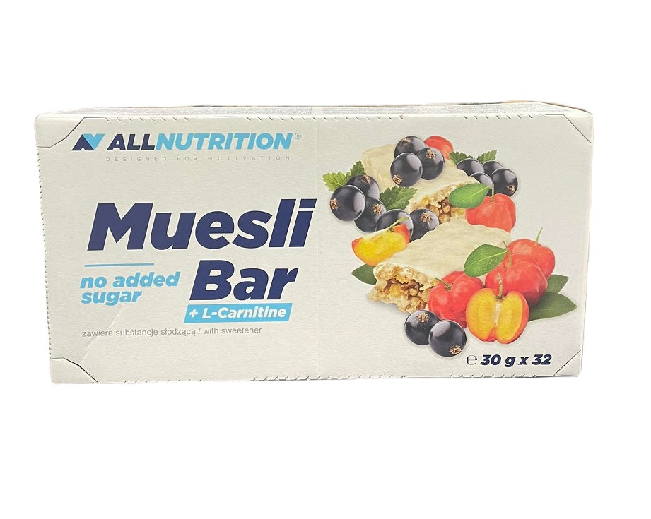 Muesli Bar + L-Carnitine, Yoghurt & Blackcurrant - 32 bars - Allnutrition