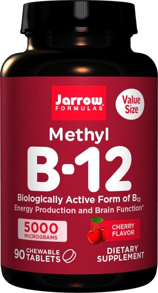 Methyl B-12, 5000mcg (Cherry) - 90 chewable tabs - Jarrow Formulas