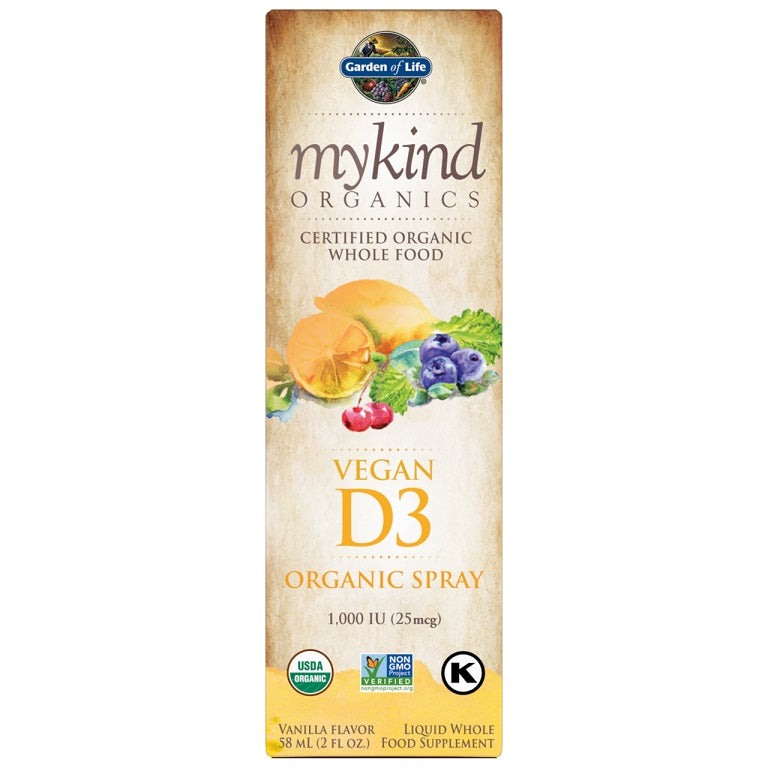 Mykind Vegan D3 Spray, 1000 IU (Vanilla) - 58 ml. - Garden of Life