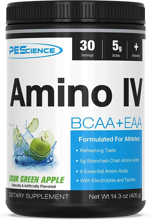 Amino IV, Sour Green Apple - 405 grams - PEScience