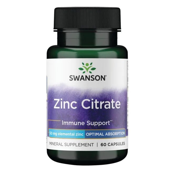 Zinc Citrate, 50mg - 60 caps - Swanson