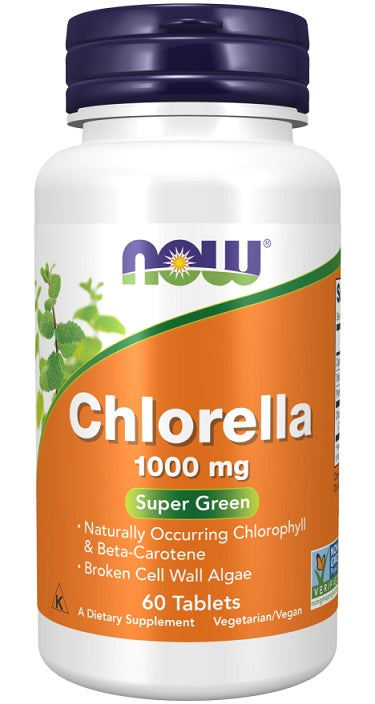 Chlorella, 1000mg - 60 tablets - NOW Foods