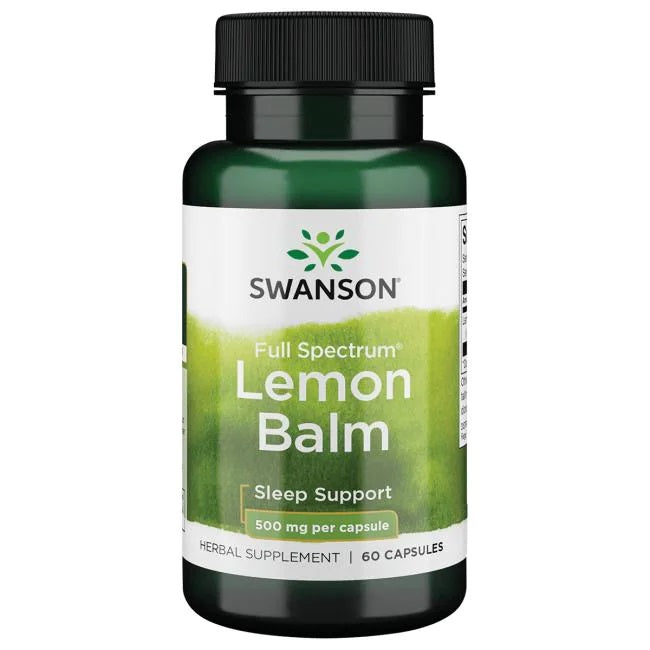 Full Spectrum Lemon Balm, 500mg - 60 caps - Swanson