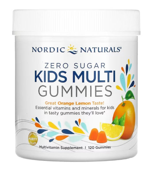 Kids Multi Zero Sugar, Orange Lemon - 120 gummies - Nordic Naturals