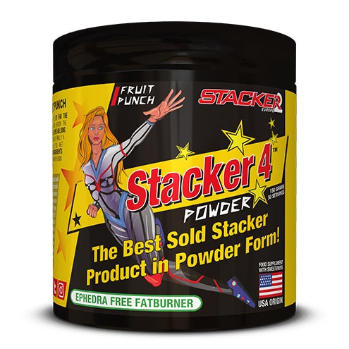 Stacker 4 Powder, Fruit Punch - 150 grams - Stacker2 Europe