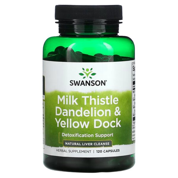 Milk Thistle Dandelion & Yellow Dock - 120 caps - Swanson