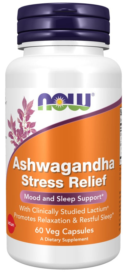 Ashwagandha Stress Relief - 60 vcaps - NOW Foods