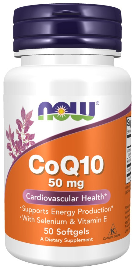CoQ10 with Selenium & Vitamin E, 50mg - 50 softgels - NOW Foods