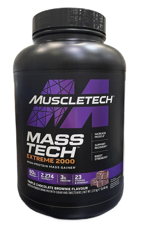 Mass-Tech Extreme 2000, Triple Chocolate Brownie - 2720 grams - MuscleTech