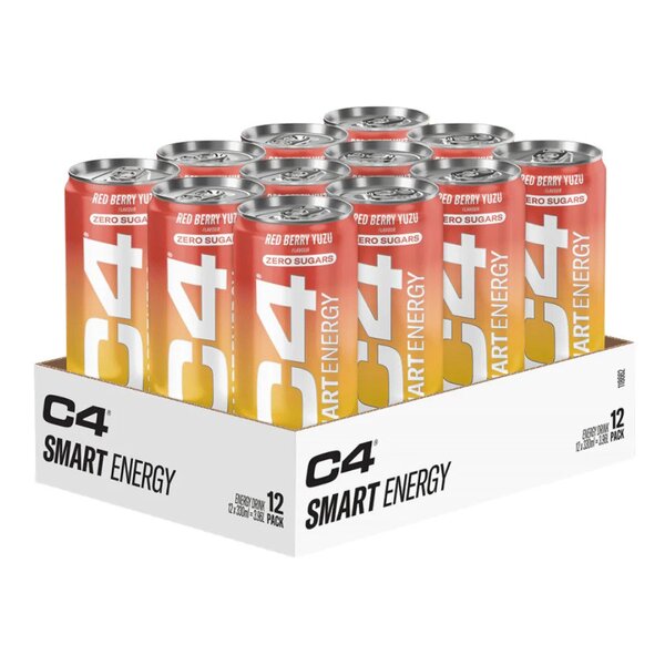 C4 Smart Energy, Red Berry Yuzu - 12 x 330 ml. - Cellucor
