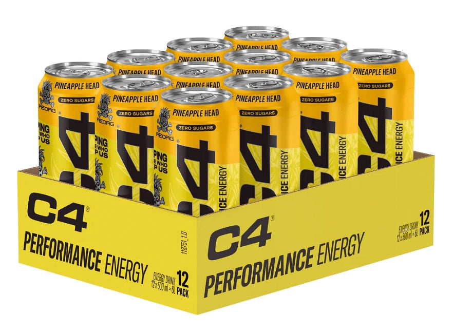 C4 Performance Energy, Pineapple Head - 12 x 500 ml. - Cellucor